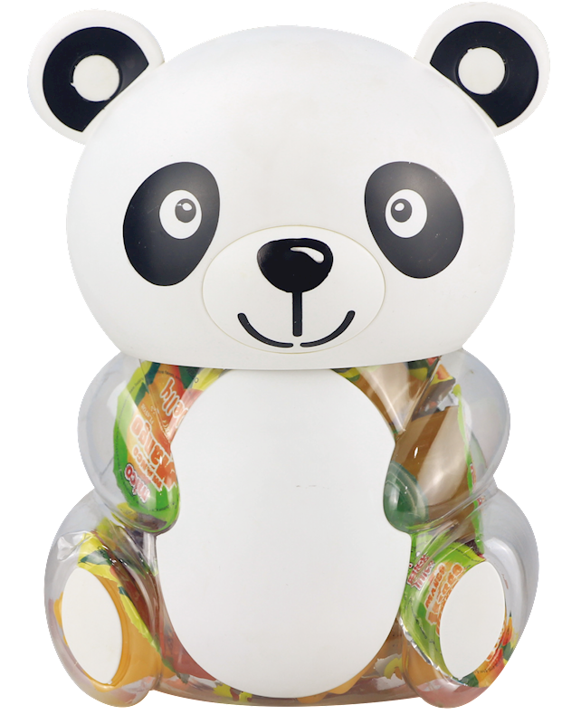 JUICY CHEW ASSORTED FRUIT JELLY ANIMAL JAR (PANDA) 6/26OZ (508933)
