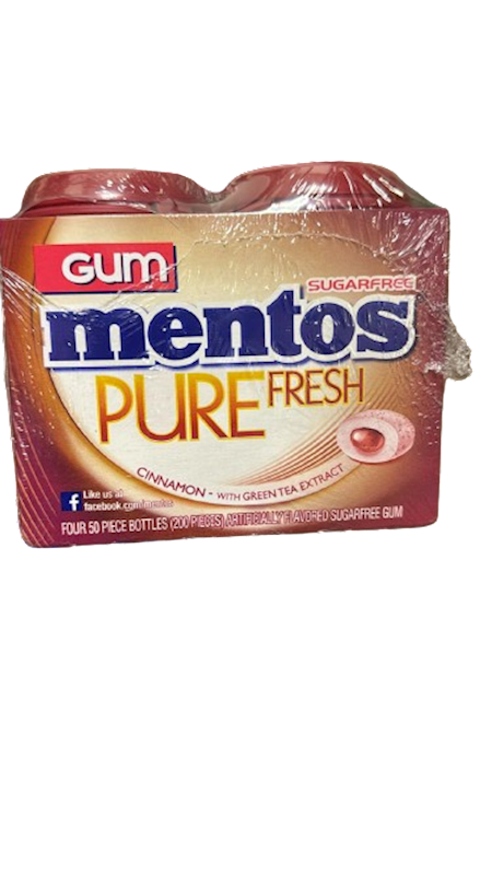 MENTOS GUM CINNAMON LARGE CUP 4/50PC #2724