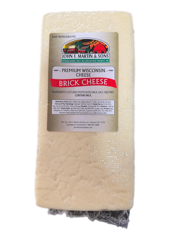 J.F.Martin & Sons Premium Wisconsin Brick Cheese LB