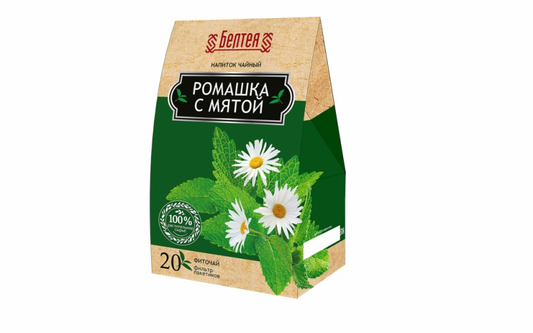 Beltea Tea drink "Herbal tea Chamomile with mint"(Romashka and myata) 20 f/p of 1.0g /10 #15