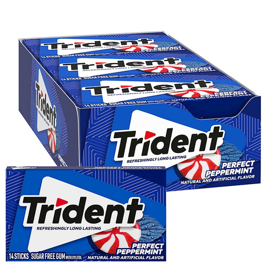 TRIDENT VALUE PACK PERFECT PEPPERMINT 12 PACK  #1141