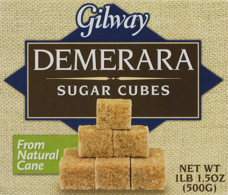 GILWAY DEMERARA SUGAR CUBES  1lb 1.5 oz. /10