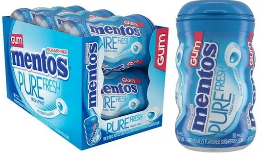 MENTOS PEPPERMINT GUM LARGE CUP /4 50pcs #2243