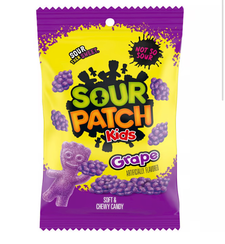 SOUR PATCH GRAPE 8oz 12 COUNT #9033