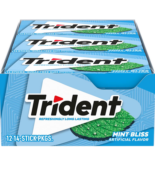 TRIDENT VALUE PACK MINTBLESS 12count #1148